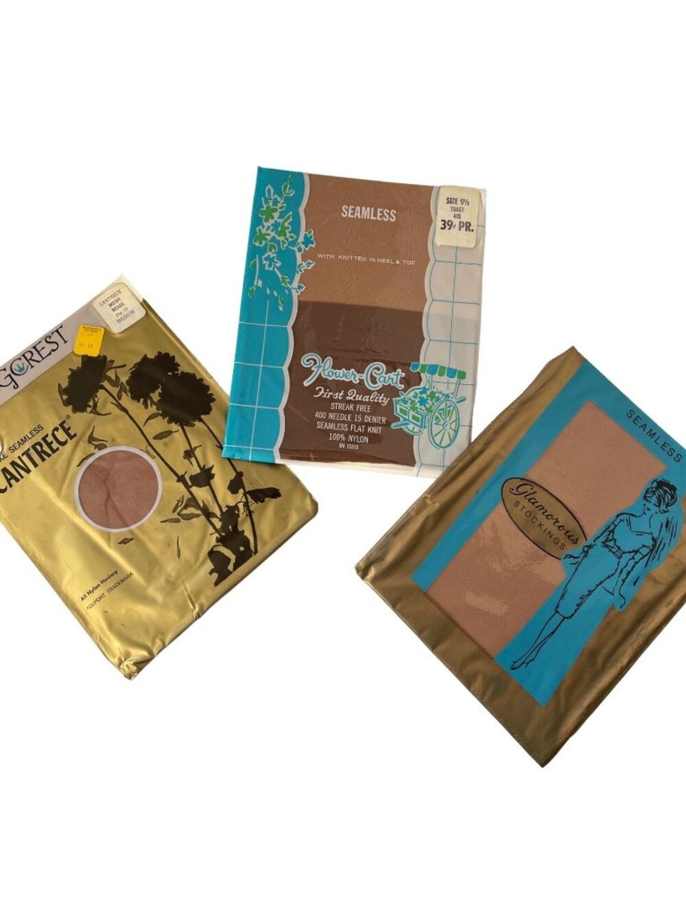NIP Vintage 50s 60s MCM Seamless Stocking Lot Size 9.5 -10 (S-M)